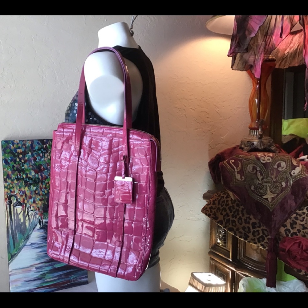 🌺RO Carry al bag! Laptop, iPad bag tote Azalea Pink. Travel Accessory O…